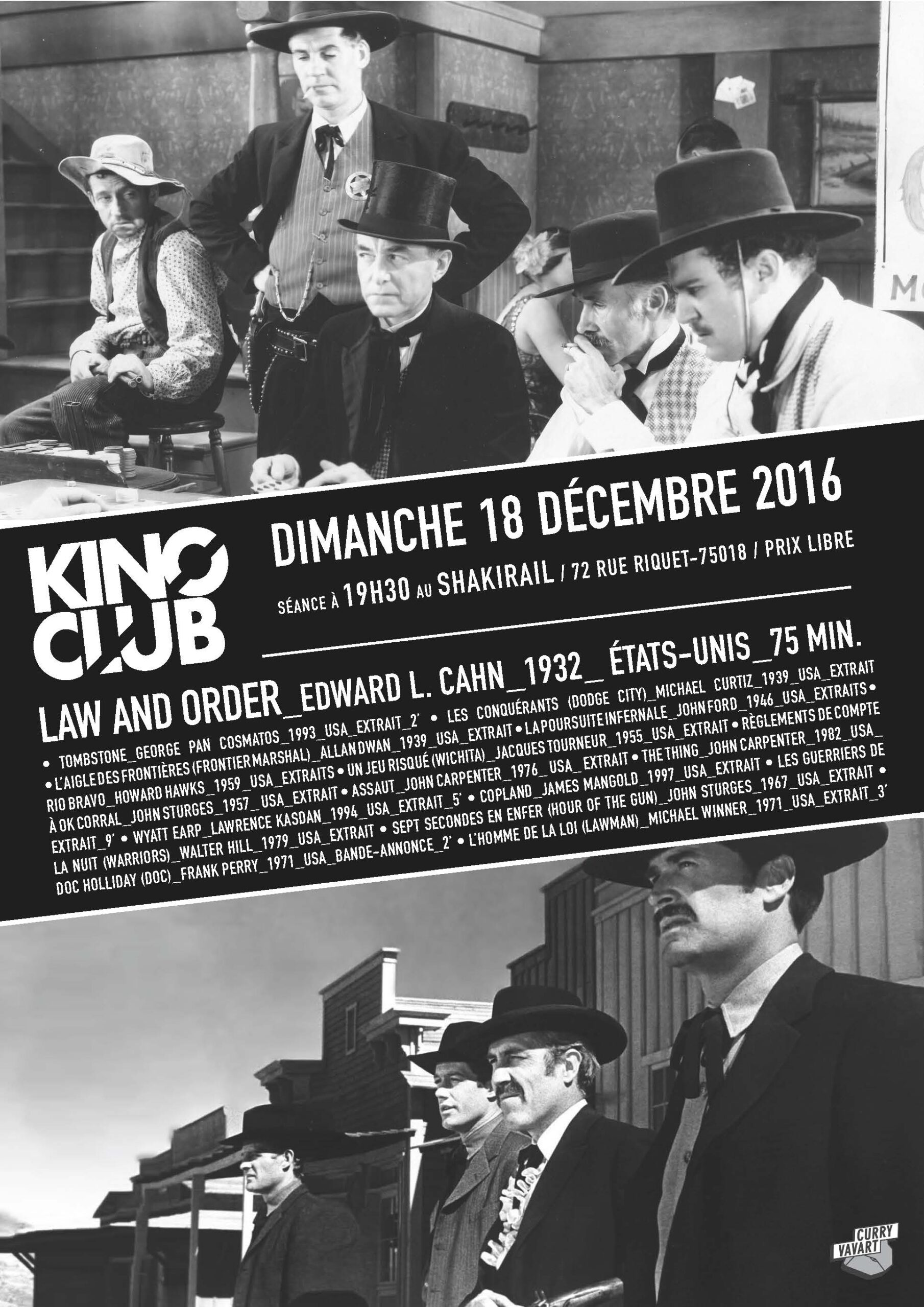 SÉANCES KINO CLUB 2016 (LE SHAKIRAIL)