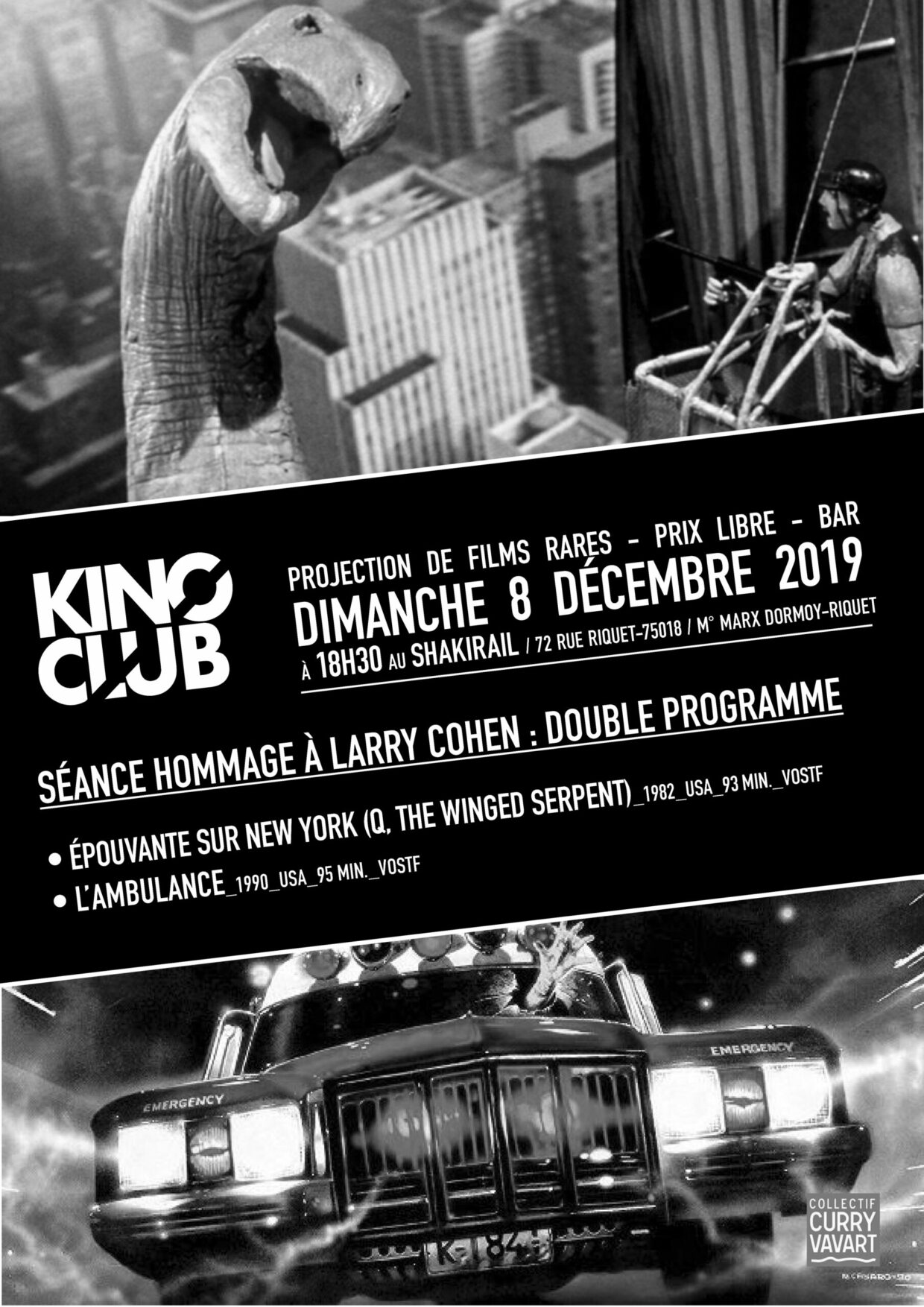 SÉANCES KINO CLUB 2019 (LE SHAKIRAIL ET LE CINÉMA LA CLEF)