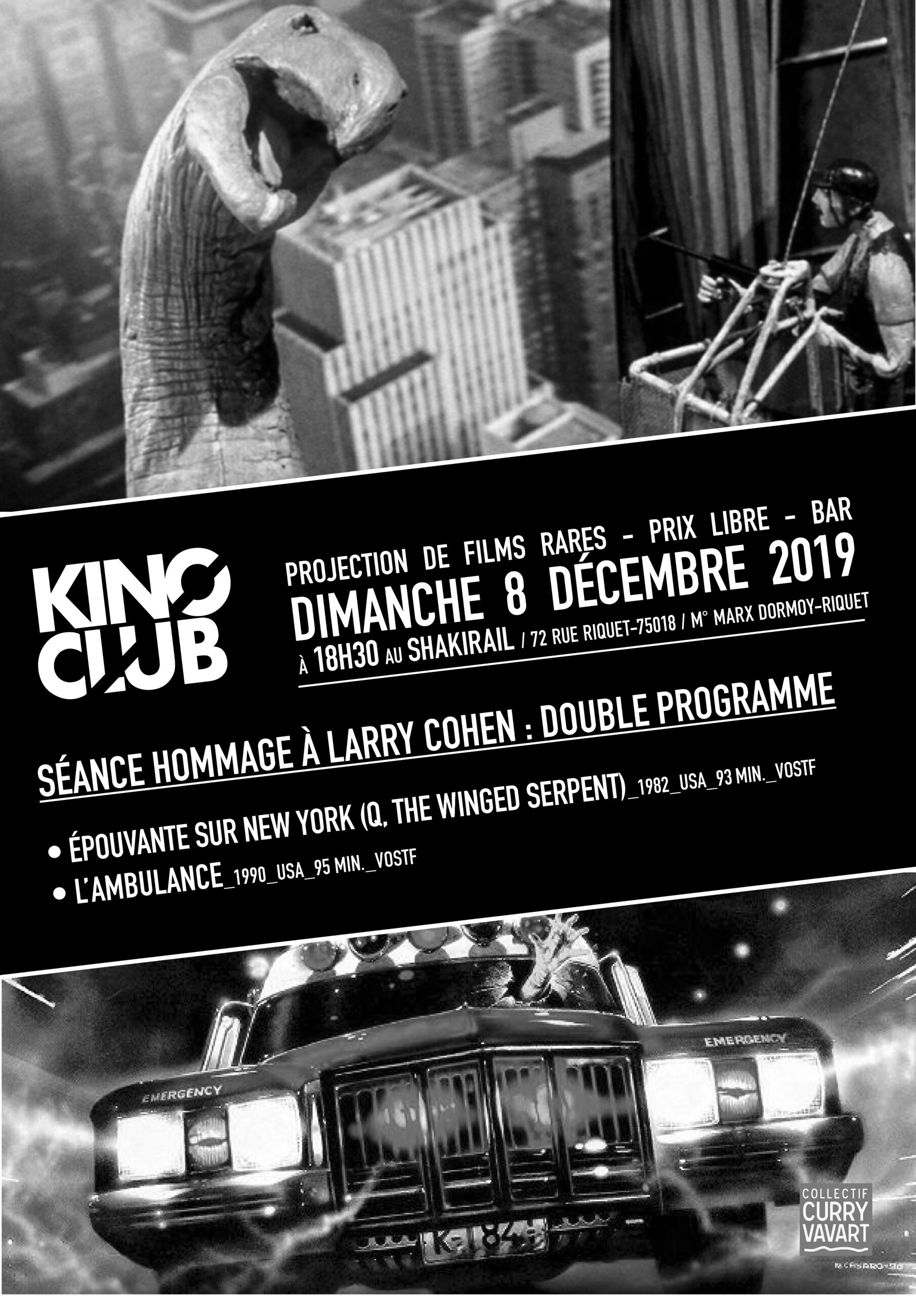 SÉANCES KINO CLUB 2019 (LE SHAKIRAIL ET LE CINÉMA LA CLEF)