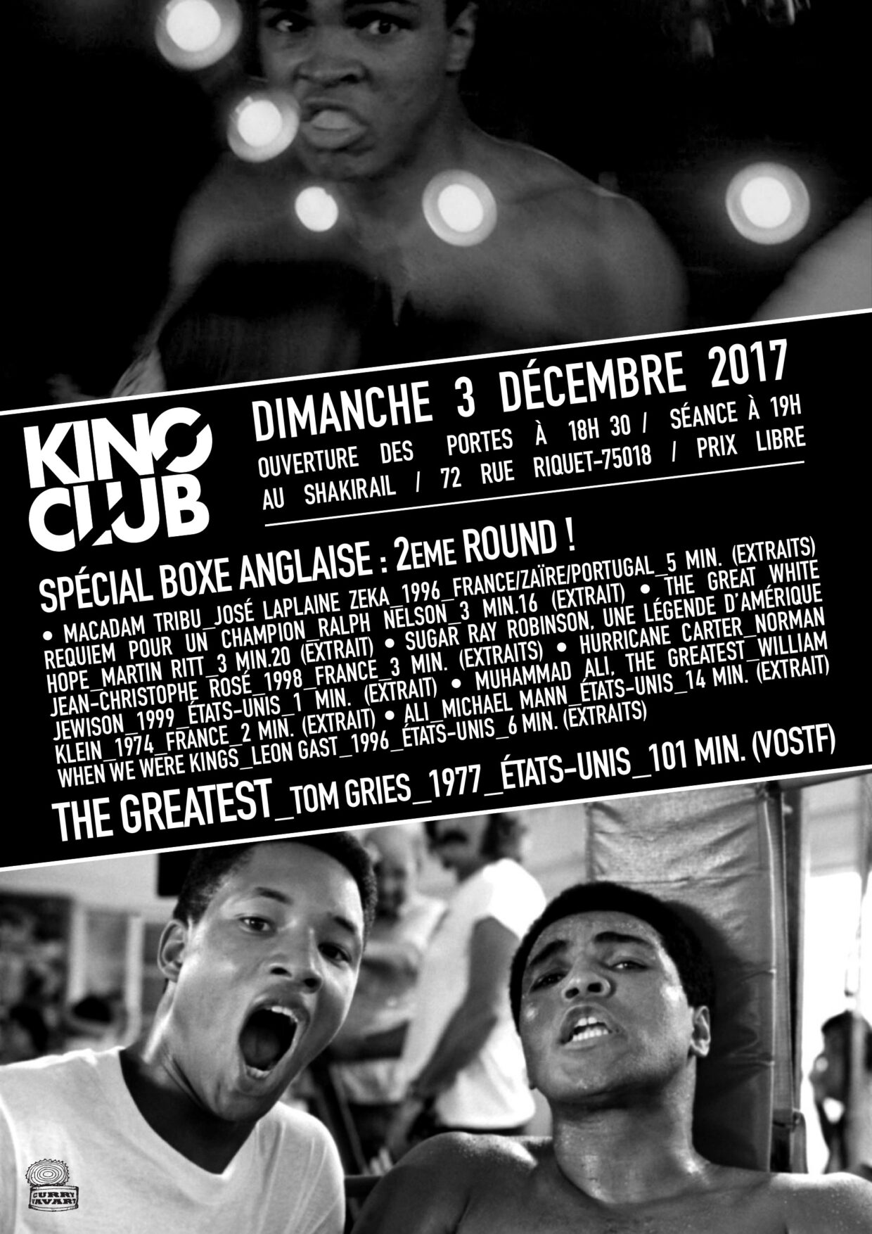SÉANCES KINO CLUB 2017 (LE SHAKIRAIL)